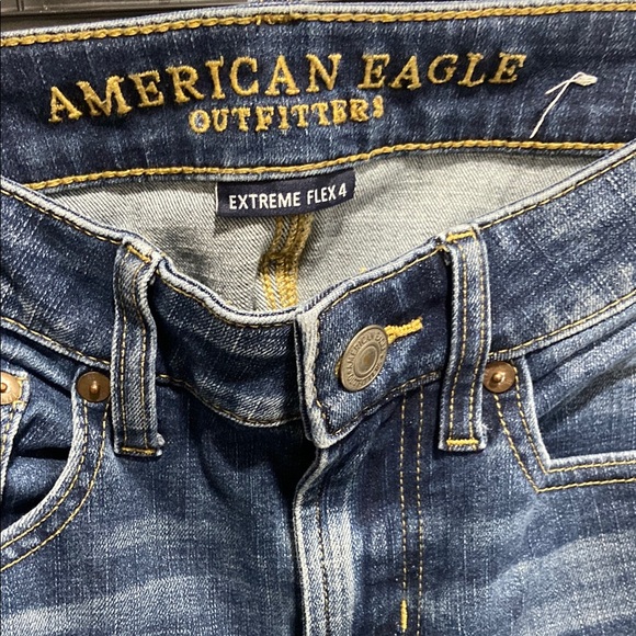 American Eagle Outfitters Blue Skinny Jeans with Distressed Details - Picture 2 of 7